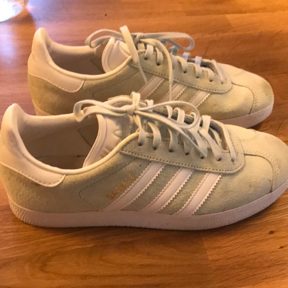 Mint green adidas gazelle sneakers!